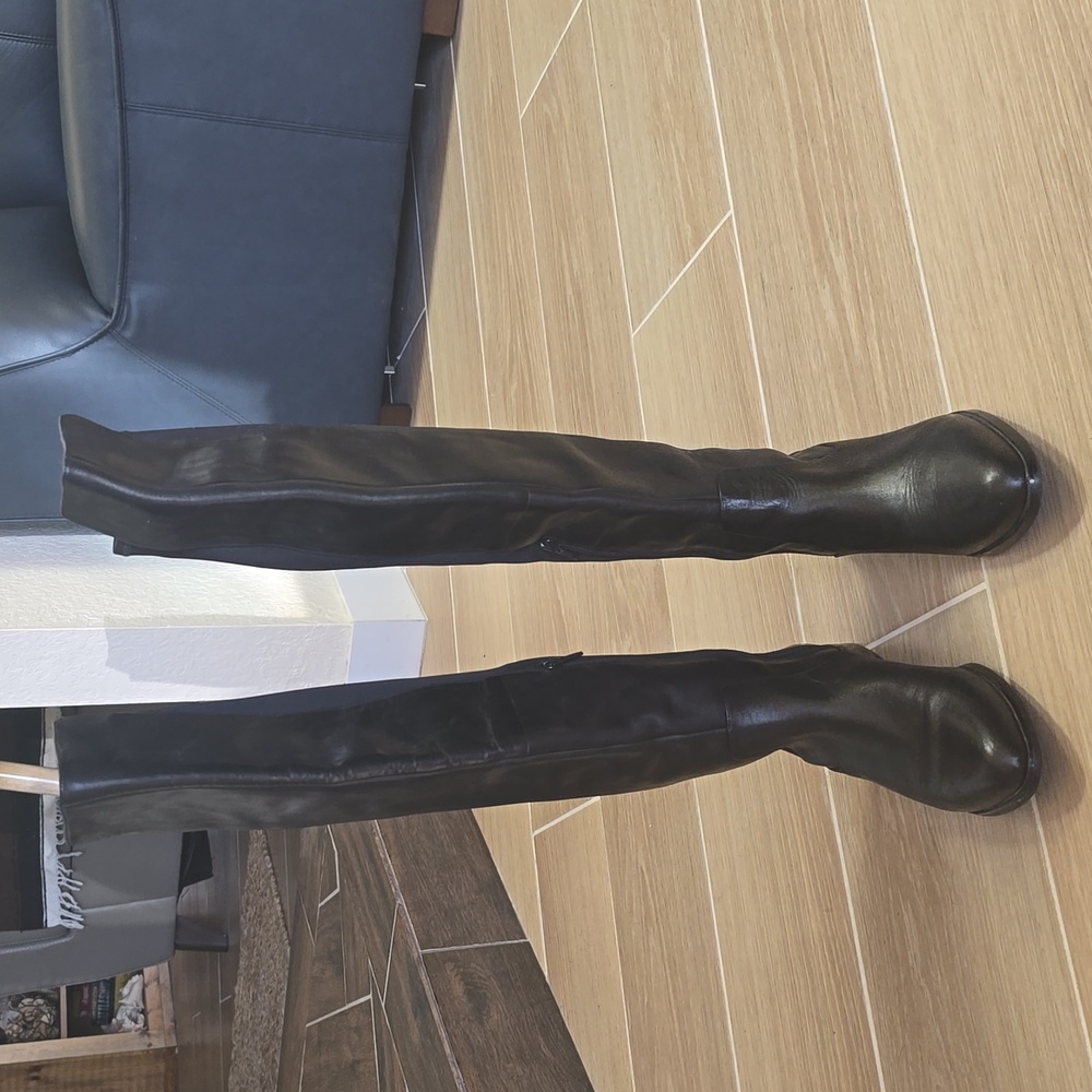 Black Knee-High Boots - Picture 2 of 7